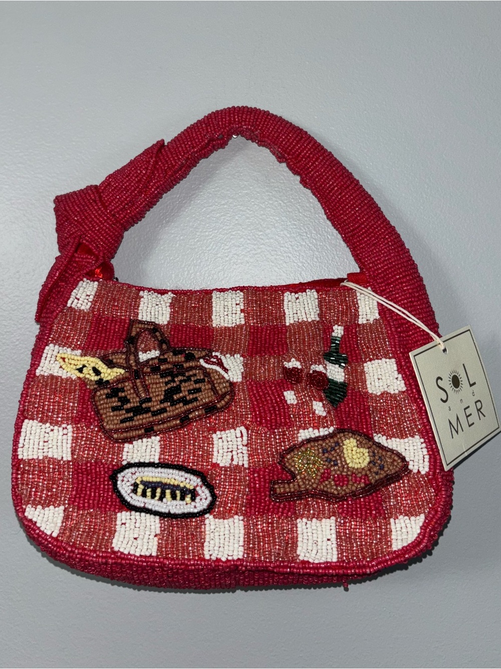 🧺NEW Sol and Mer Beaded Picnic Patch Shoulder Bag